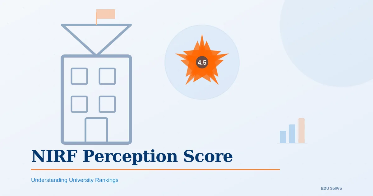How your university's NIRF perception score is calculated (and why it's the easiest parameter to influence)